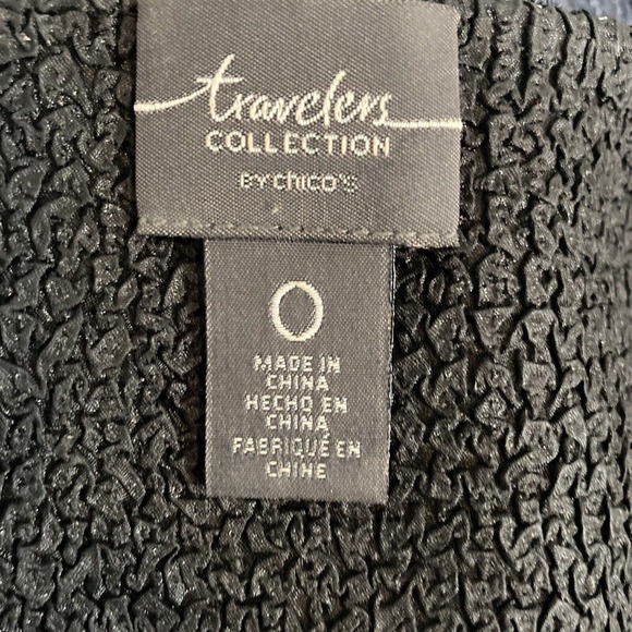 Chicos Travelers Collection 0 Small 4 Lovely Lisa Dot Print Jacket Open Front - Picture 5 of 8